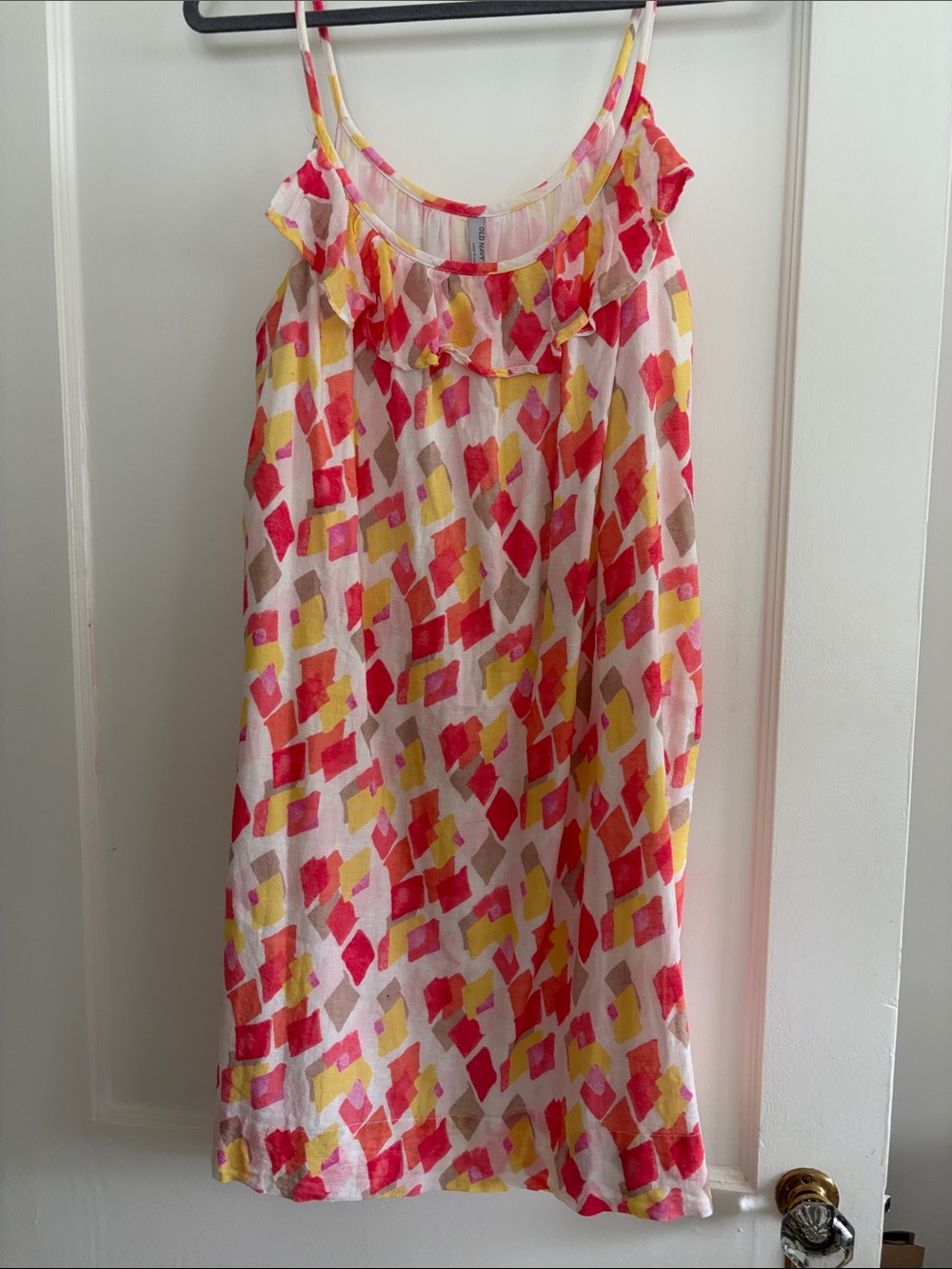 Old Navy Pink Red Yellow Print Sundress, XL
